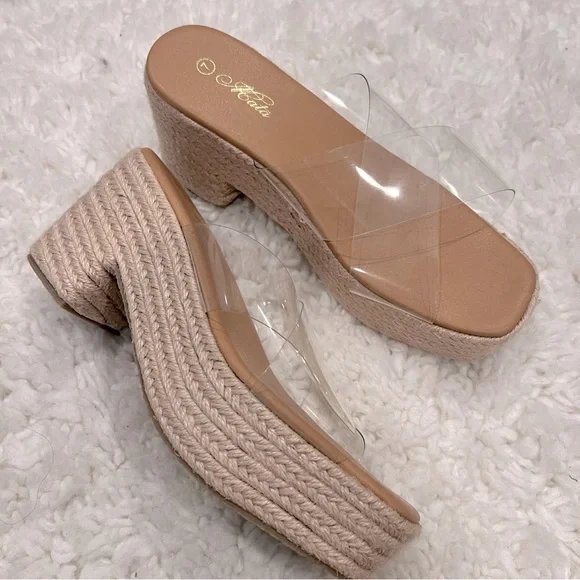 Nordstrom Shoes Nordstrom Rack Clear Platform Wedges New
